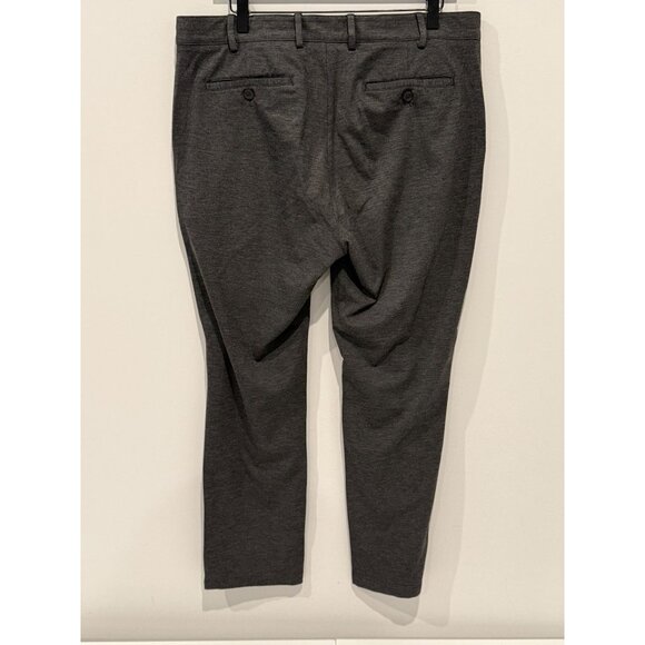 Hart Schaffner Marx Pants Mens Size 36 Dress Pants Stretch Gray Flat Front Work - Picture 2 of 13